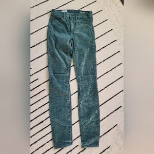 Gap | Corduroy Modern Stretch True Skinny Pants | Green | Size 24R